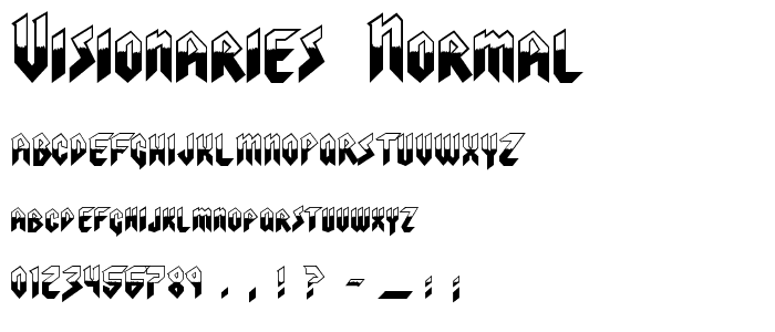 Visionaries Normal font